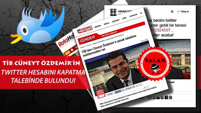 Cüneyt Özdemir’in twitter hesabına erişim yasağı istendiği yalanı