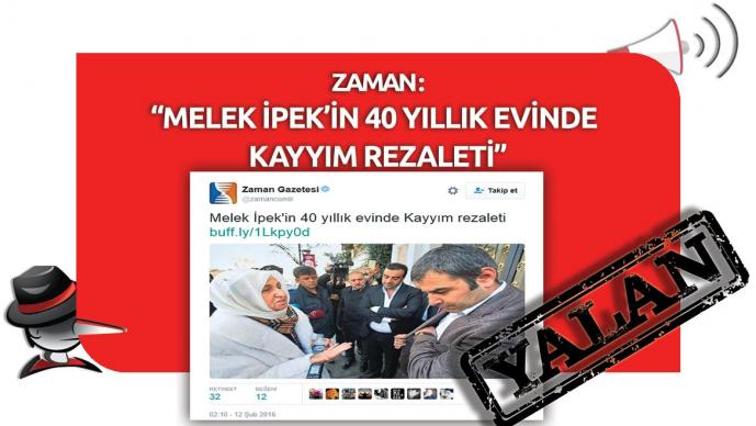 Zaman Gazetesi'nin "Melek İpek'in 40 Yıllık Evinde Kayyım Rezaleti" Yalanı
