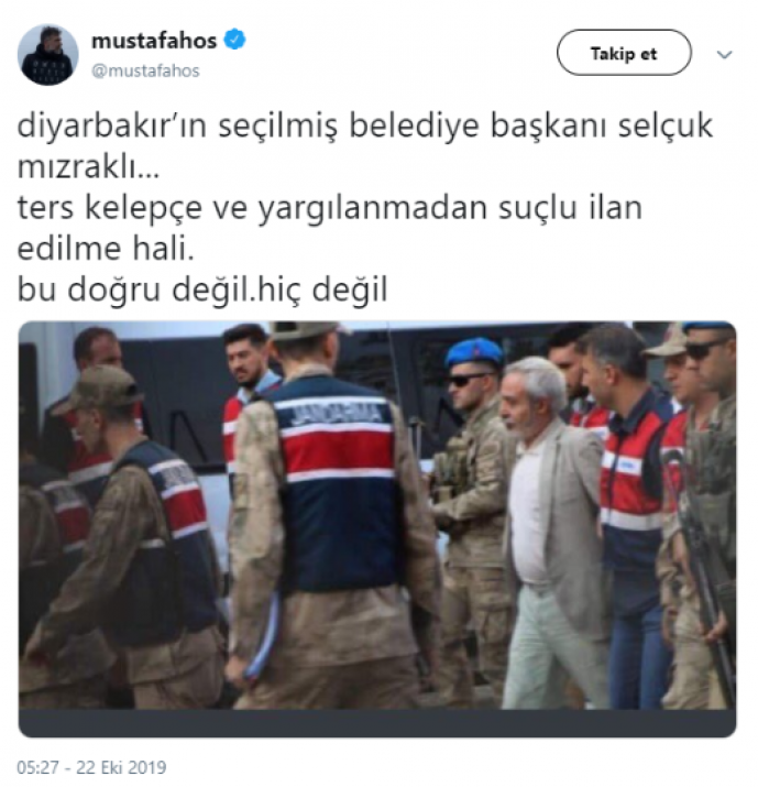 "HDP'li eski belediye başkanına ters kelepçe takıldı" yalanı