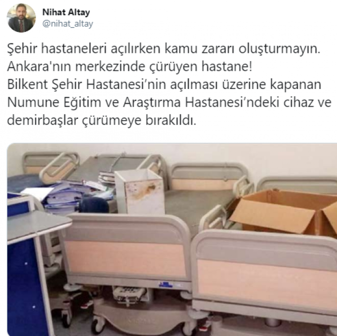 "Ankara Numune Hastanesi'nin eşyaları hurdaya çıktı" yalanı