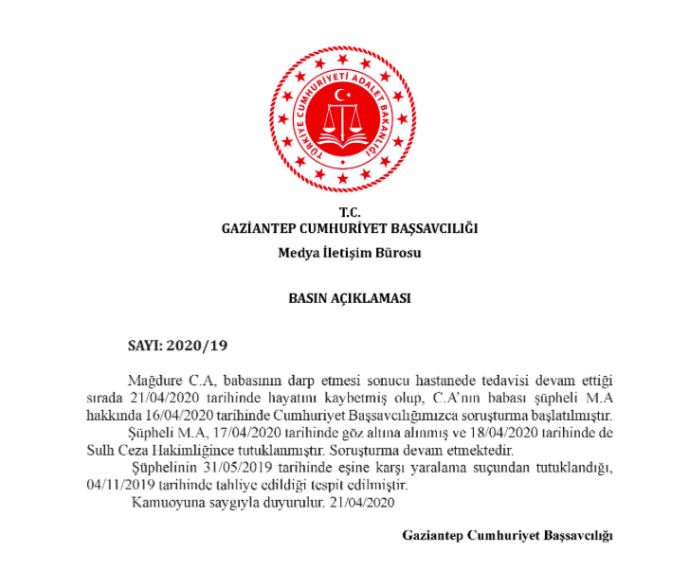 Gaziantep Cumhuriyet Başsavcılığı (açıklama)